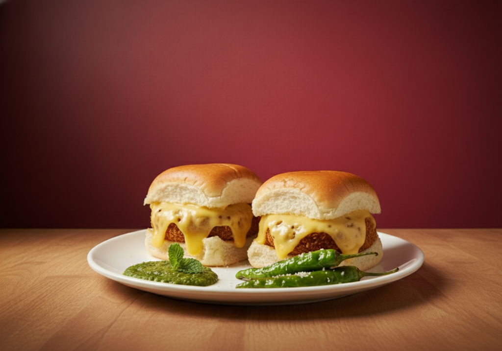 Cheesy Vada Pav