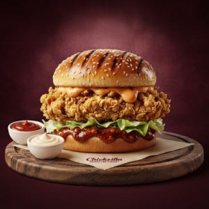 Chicken Schezwan Burger